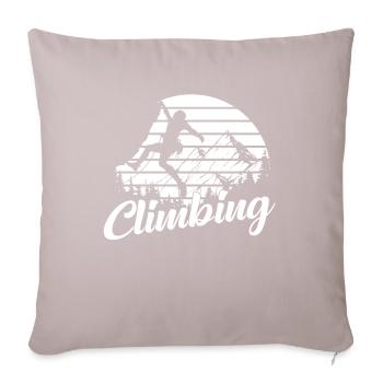 Grimpeurs d'escalade - Housse de coussin décorative 45 x 45 cm - taupe clair - Devant
