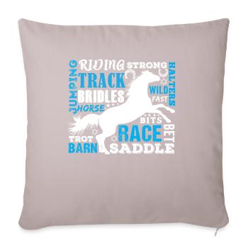 Horses - Sofa pillowcase 17,3'' x 17,3'' (45 x 45 cm) - light taupe - Front