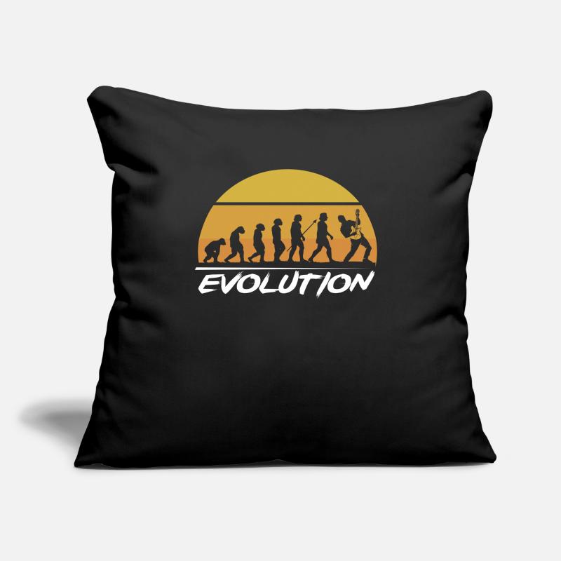 Guitar guitars evolution Sofa pillowcase 17,3'' x 17,3'' (45 x 45 cm)