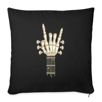 Rock Music Guitar Guitarist Gift - Sofa pillowcase 17,3'' x 17,3'' (45 x 45 cm) - black - Front