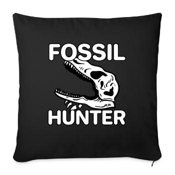Fossil Hunter Geologe Geologie - Sofakissenbezug 45 x 45 cm - Schwarz - Vorne