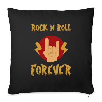 Musique rock n roll musicien rock - Housse de coussin décorative 45 x 45 cm - noir - Devant