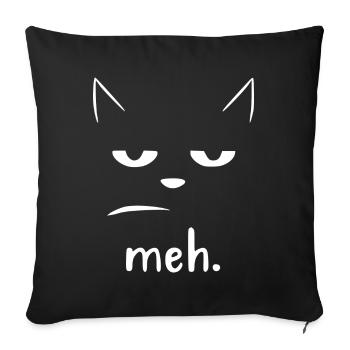 Halloween Cat Meh Graphic Tee - Sofa pillowcase 17,3'' x 17,3'' (45 x 45 cm) - black - Front