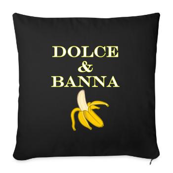 Dolce & Banana - Sofakissenbezug 45 x 45 cm - Schwarz - Vorne