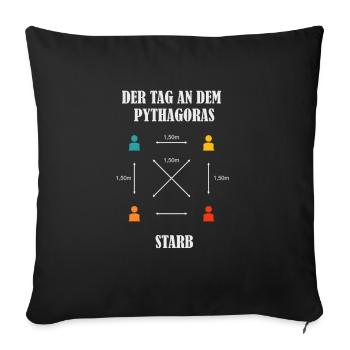 Lehrer Pythagoras Distancing - Sofakissenbezug 45 x 45 cm - Schwarz - Vorne