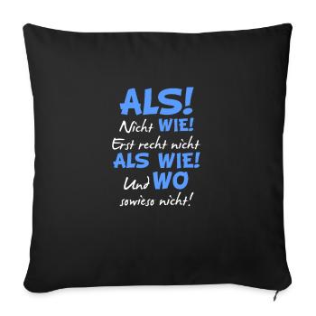 Grammatik Deutsch Lehrer - Sofakissenbezug 45 x 45 cm - Schwarz - Vorne