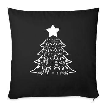 Mathe Mathematik Xmas Tree Weihnachtsgeschenk - Sofakissenbezug 45 x 45 cm - Schwarz - Vorne