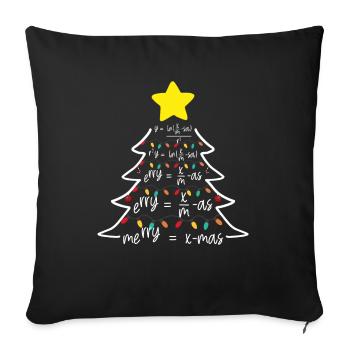 Merry Xmas Mathématiques Tannenbaum - Housse de coussin décorative 45 x 45 cm - noir - Devant