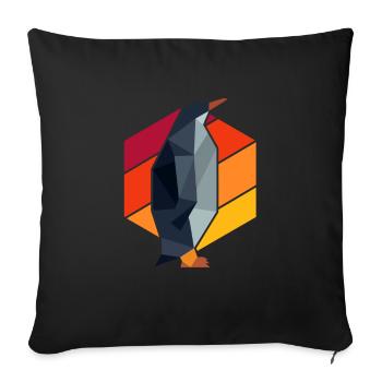 Pingouins Vintage Pingouins - Housse de coussin décorative 45 x 45 cm - noir - Devant