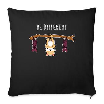 Be Different Sweet Cat Be Different - Sofa pillowcase 17,3'' x 17,3'' (45 x 45 cm) - black - Front