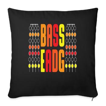 Bass Guitar EADG Guitar Player Gift Idea - Sofa pillowcase 17,3'' x 17,3'' (45 x 45 cm) - black - Front