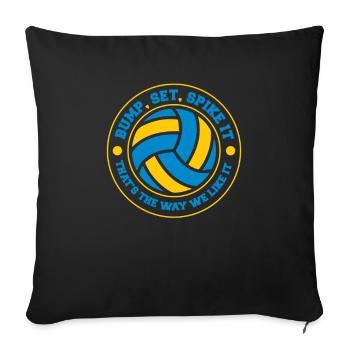 Volleyball Beach Volleyball - Sofa pillowcase 17,3'' x 17,3'' (45 x 45 cm) - black - Front
