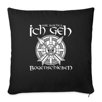 Bogenschütze Bogensport Pfeil Bogen Bogenschießen - Sofakissenbezug 45 x 45 cm - Schwarz - Vorne