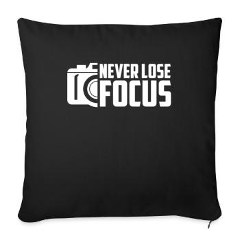 Photographe Photographie Appareil Photo - Housse de coussin décorative 45 x 45 cm - noir - Devant