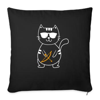 Archer Archery Arrow Archery Archery - Sofa pillowcase 17,3'' x 17,3'' (45 x 45 cm) - black - Front