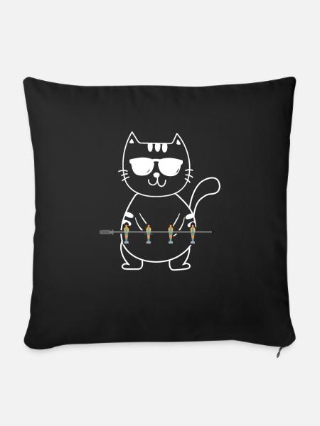 Tischfußball Kickern Wuzzler - Sofakissenbezug 45 x 45 cm - Schwarz