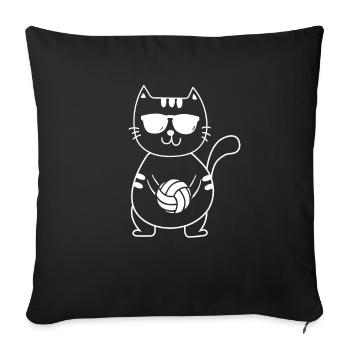Volleyball Beach Volleyball - Sofa pillowcase 17,3'' x 17,3'' (45 x 45 cm) - black - Front
