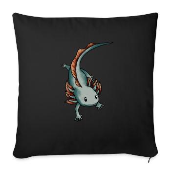 Salamandre Axolotl - Housse de coussin décorative 45 x 45 cm - noir - Devant