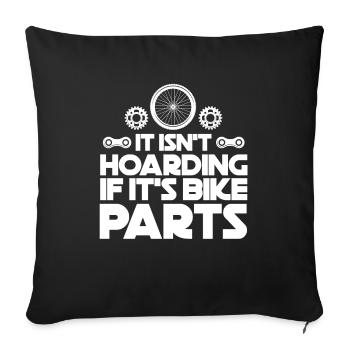 Vélo de route Vélo de route Cyclisme Cycliste - Housse de coussin décorative 45 x 45 cm - noir - Devant