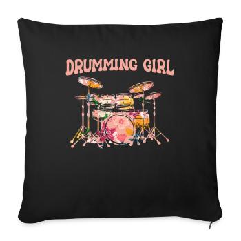 Batterie Batteur Batteur - Housse de coussin décorative 45 x 45 cm - noir - Devant