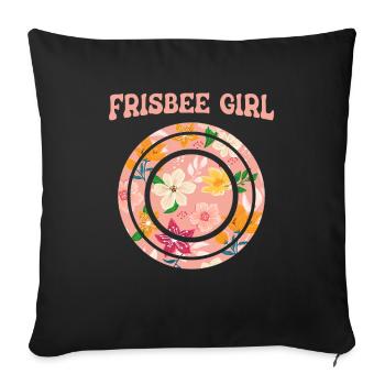 Frisbee - Sofa pillowcase 17,3'' x 17,3'' (45 x 45 cm) - black - Front