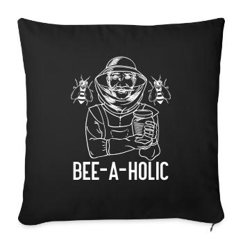 Beekeepers Bees Honey Beekeeper Bee - Sofa pillowcase 17,3'' x 17,3'' (45 x 45 cm) - black - Front