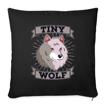 Wolf - Sofa pillowcase 17,3'' x 17,3'' (45 x 45 cm) - black - Front