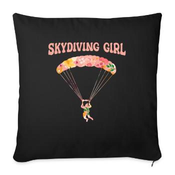 Fallschirmspringen Fallschirmspringer Sky Diving - Sofakissenbezug 45 x 45 cm - Schwarz - Vorne