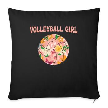 Volleyball Beach Volleyball - Sofa pillowcase 17,3'' x 17,3'' (45 x 45 cm) - black - Front