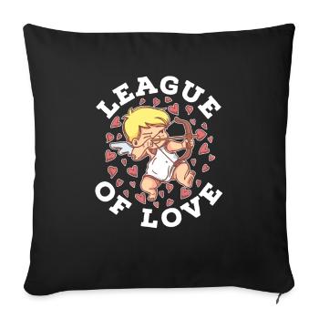 Saint-Valentin Saint-Valentin - Housse de coussin décorative 45 x 45 cm - noir - Devant