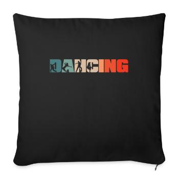Retro Tanzen Tänzer Vintage Tanz - Sofakissenbezug 45 x 45 cm - Schwarz - Vorne