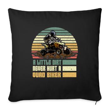 Quad Atv Motorsport - Housse de coussin décorative 45 x 45 cm - noir - Devant