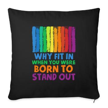 Autism Autistic - Sofa pillowcase 17,3'' x 17,3'' (45 x 45 cm) - black - Front