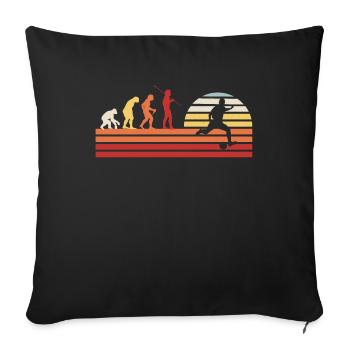 Retro Football Vintage Football - Sofa pillowcase 17,3'' x 17,3'' (45 x 45 cm) - black - Front