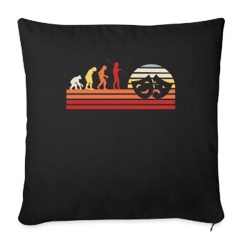 Retro Theater Vintage Theater - Sofa pillowcase 17,3'' x 17,3'' (45 x 45 cm) - black - Front