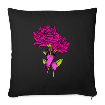 Breast cancer Cancer - Sofa pillowcase 17,3'' x 17,3'' (45 x 45 cm) - black - Front