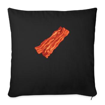 Bacon Bacon Breakfast - Sofa pillowcase 17,3'' x 17,3'' (45 x 45 cm) - black - Front
