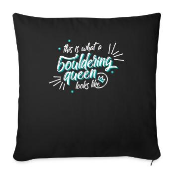 Bloc - Housse de coussin décorative 45 x 45 cm - noir - Devant