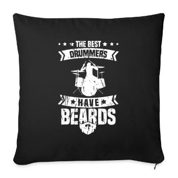 Batterie Batteur Batteur - Housse de coussin décorative 45 x 45 cm - noir - Devant