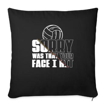 Volleyball Beach Volleyball - Sofa pillowcase 17,3'' x 17,3'' (45 x 45 cm) - black - Front