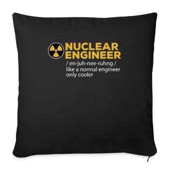 Physicien physicien - Housse de coussin décorative 45 x 45 cm - noir - Devant