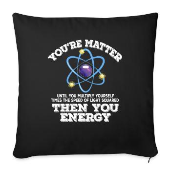 Physicien physicien - Housse de coussin décorative 45 x 45 cm - noir - Devant