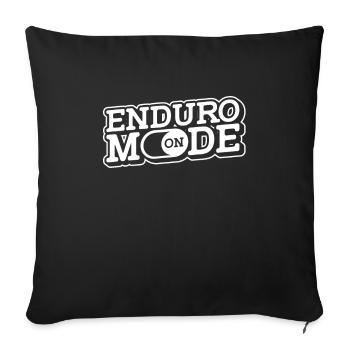 VTT VTT Enduro - Housse de coussin décorative 45 x 45 cm - noir - Devant