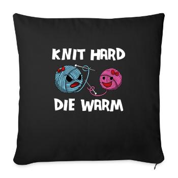 Knit - Sofa pillowcase 17,3'' x 17,3'' (45 x 45 cm) - black - Front