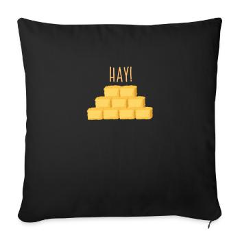 Farmer Farmer Agriculture - Sofa pillowcase 17,3'' x 17,3'' (45 x 45 cm) - black - Front