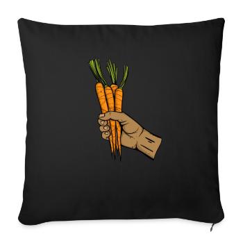 Vegan Vegans - Sofa pillowcase 17,3'' x 17,3'' (45 x 45 cm) - black - Front