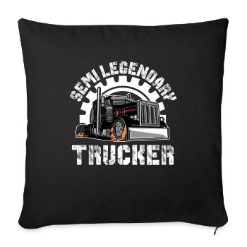 Truck Driver Truck Driver Truck Driver Trucker - Sofa pillowcase 17,3'' x 17,3'' (45 x 45 cm) - black - Front