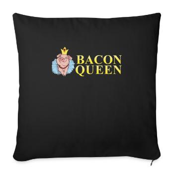 Bacon Bacon Breakfast - Sofa pillowcase 17,3'' x 17,3'' (45 x 45 cm) - black - Front