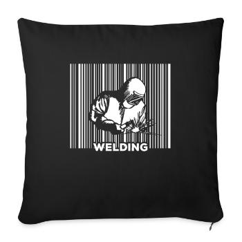 Welder Metalworker Welding Metal Construction - Sofa pillowcase 17,3'' x 17,3'' (45 x 45 cm) - black - Front