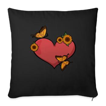 Schmetterling - Sofakissenbezug 45 x 45 cm - Schwarz - Vorne